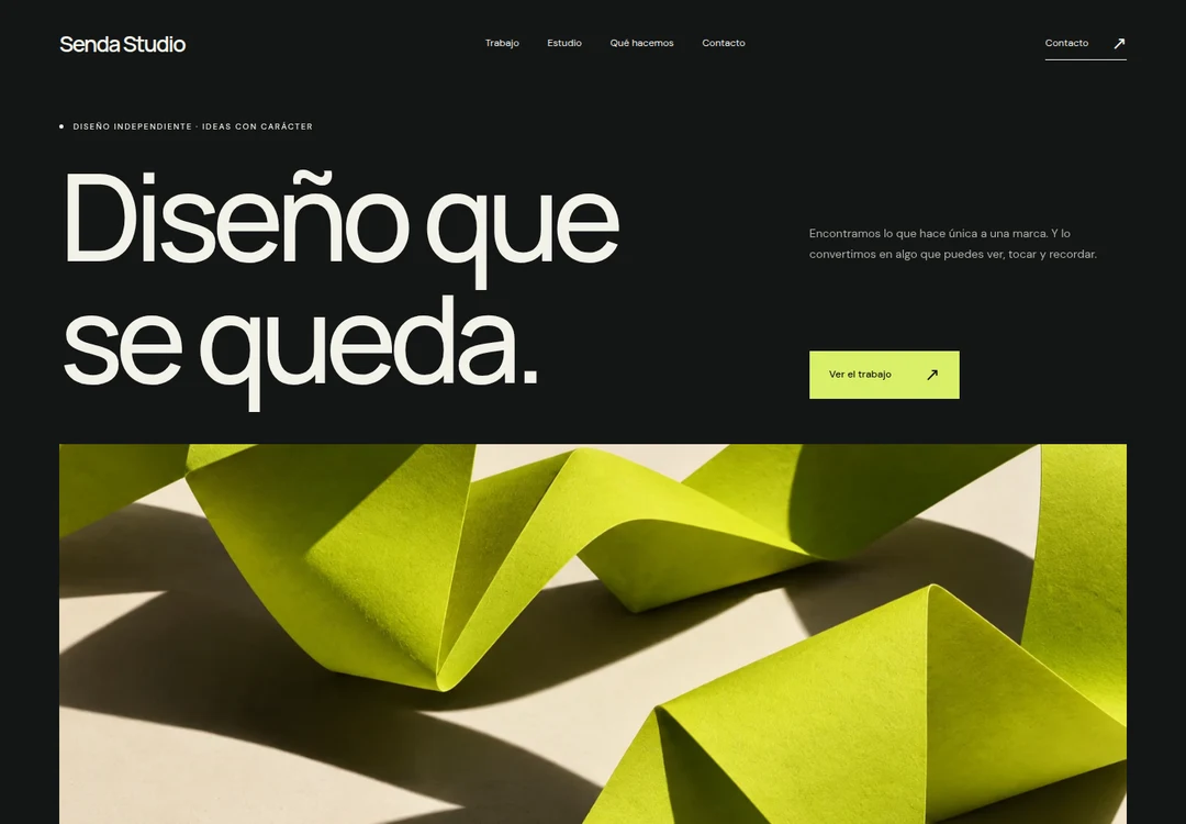 Ejemplo de un portafolio creativo en Linkmas